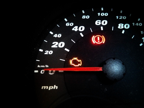 what causes check engine light to flash